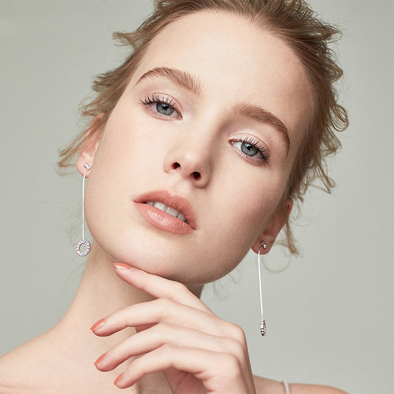 Long Forest Pendant Earrings – Gold & Silver Alloy