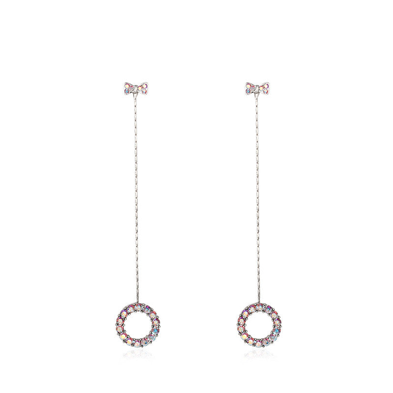 Long Forest Pendant Earrings – Gold & Silver Alloy