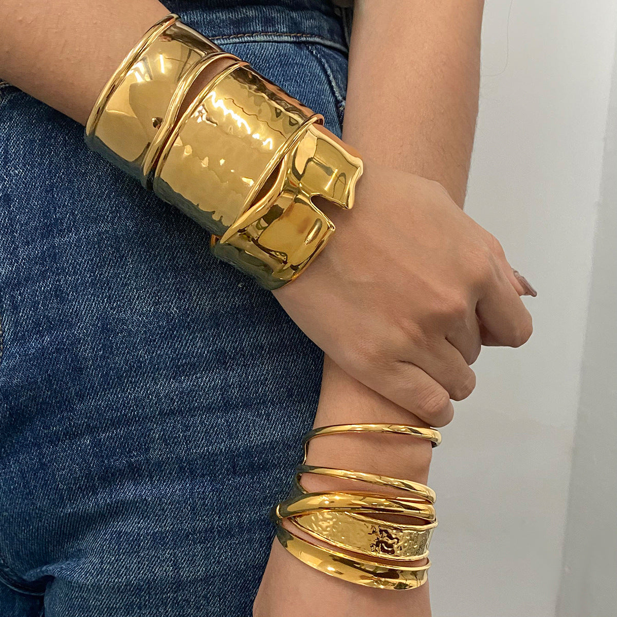 Exaggerated Gold Bracelet
