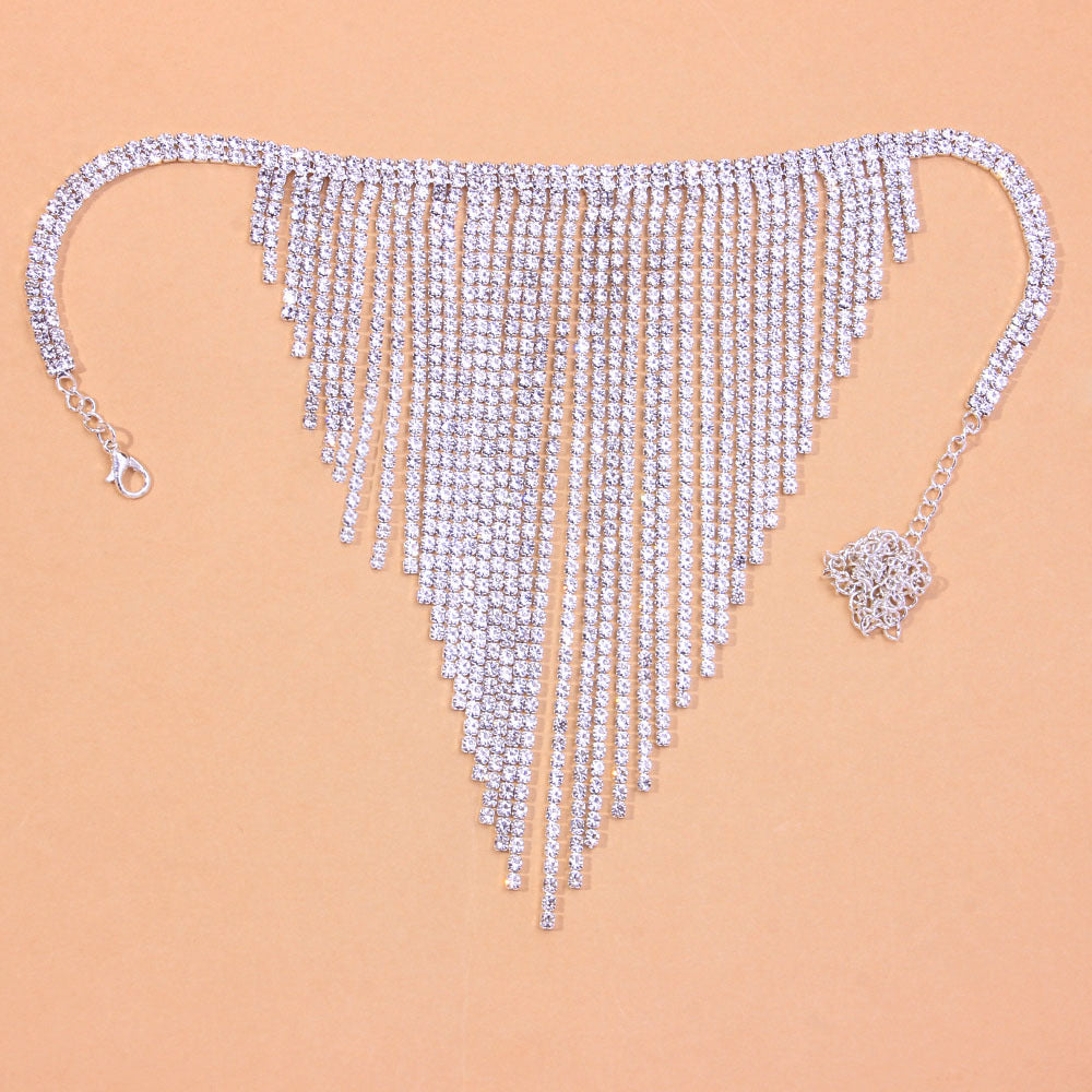 Double Row Rhinestone Necklace – Gold & Silver