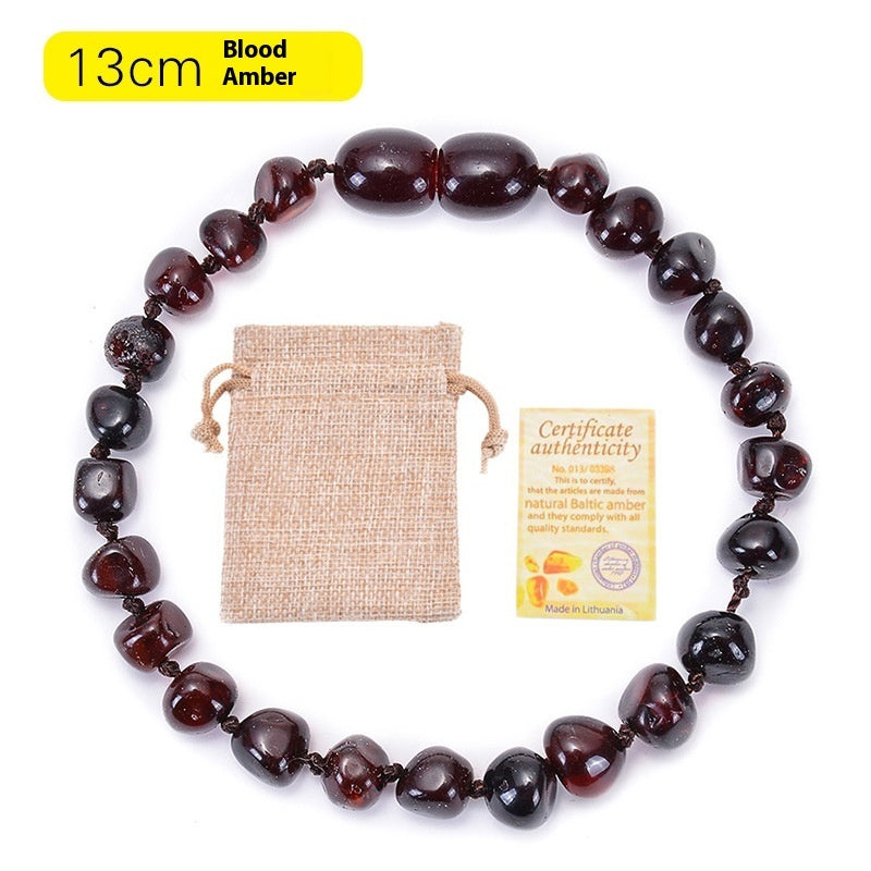 Children's Natural Amber Bracelet – Handcrafted Irregular Beads