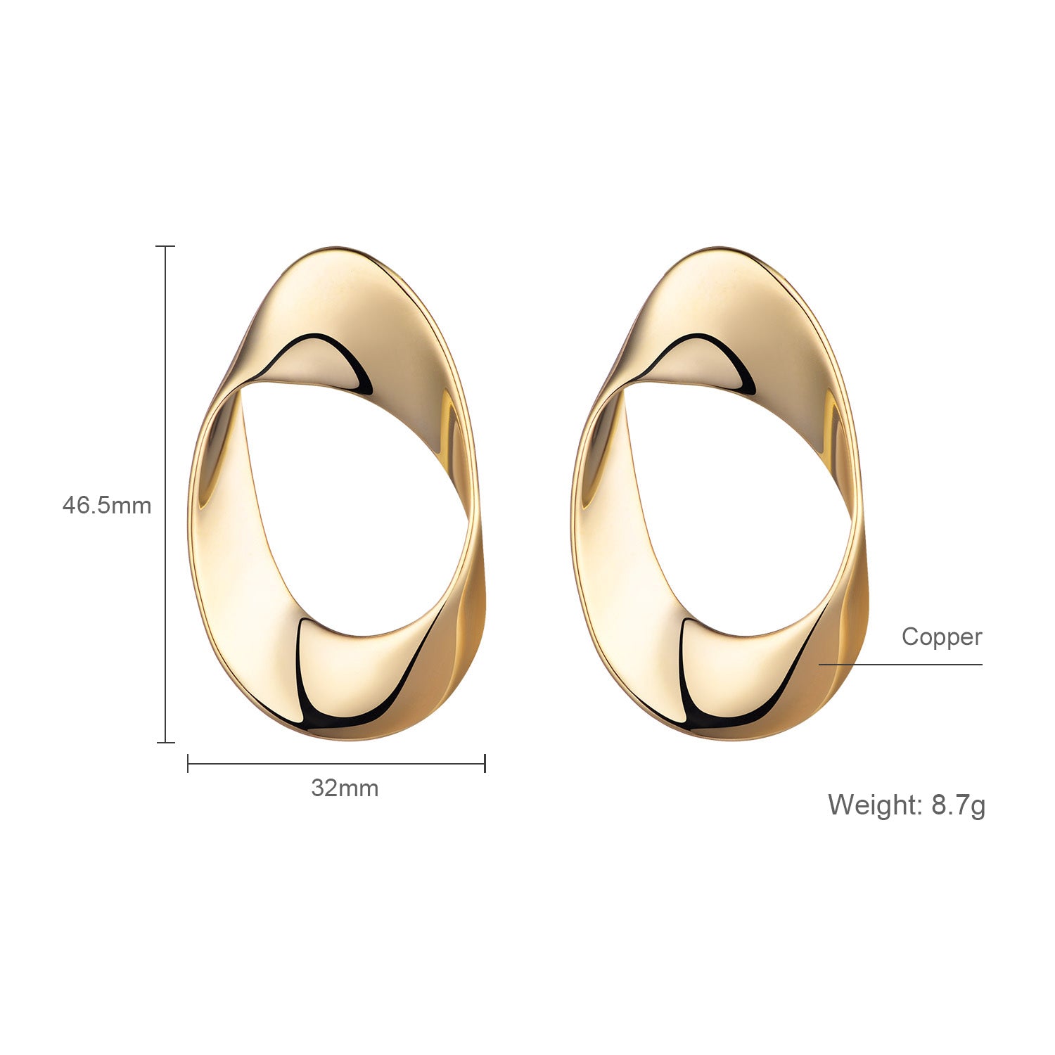 Irregular Circle Geometric Stud Earring – European Minimalist