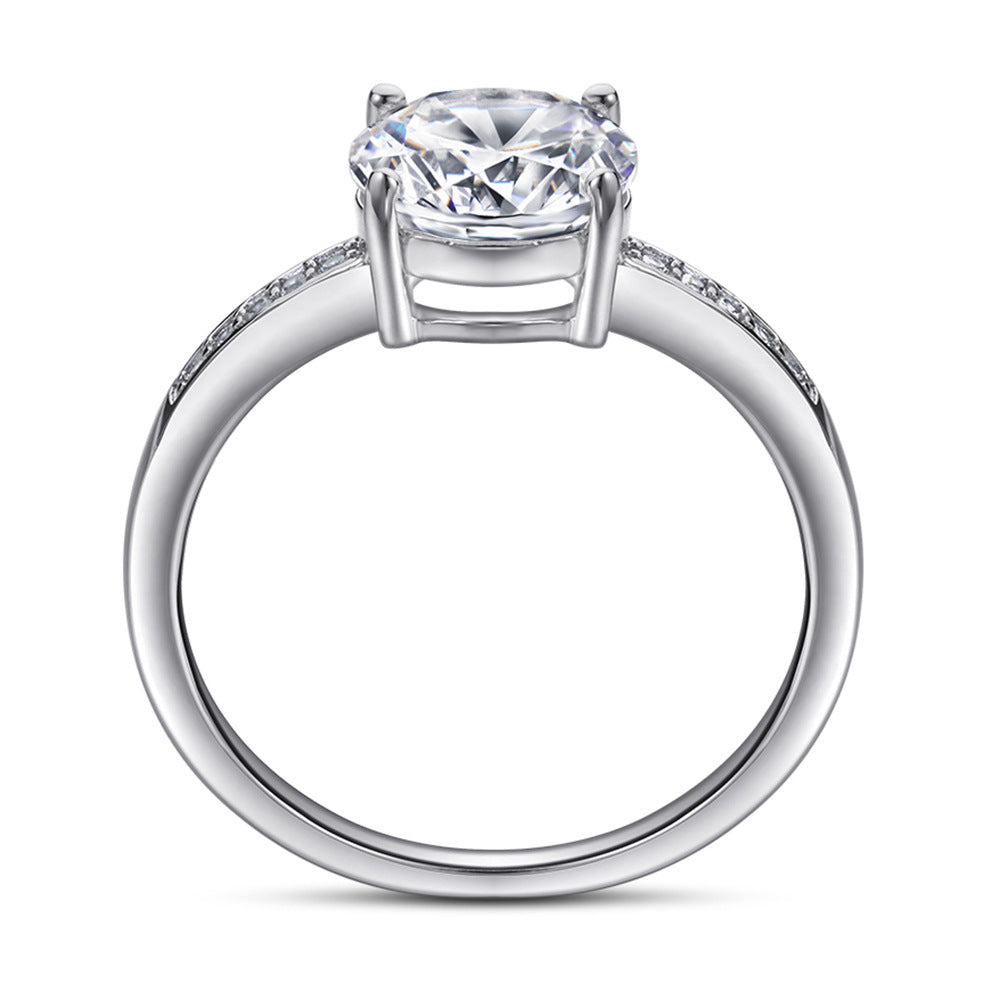 925 Silver Zircon Solitaire Wedding Ring – Women’s