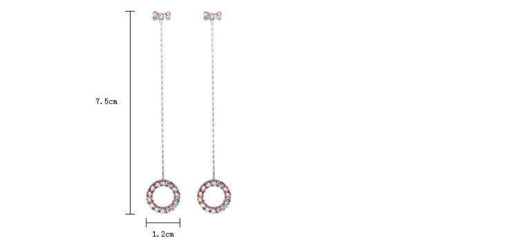 Long Forest Pendant Earrings – Gold & Silver Alloy