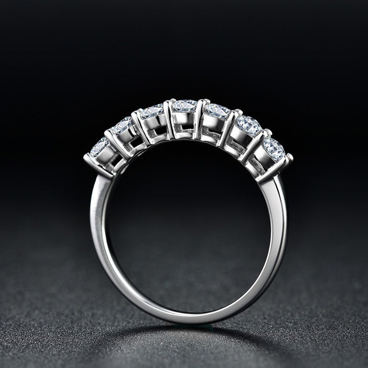 Moissanite Eternity Band – 925 Sterling Silver