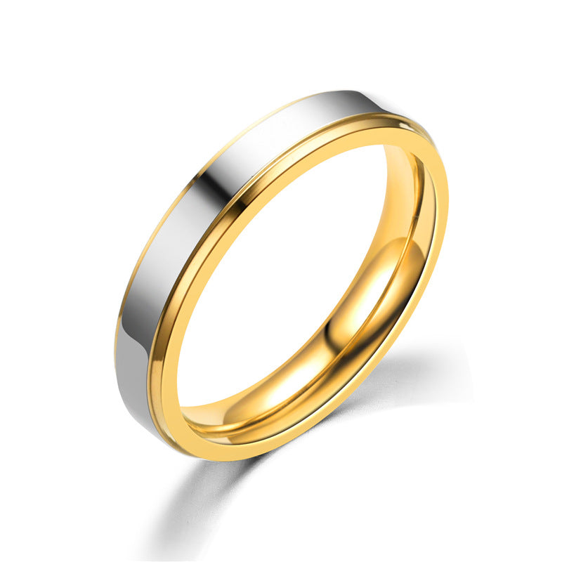 Gold Mirror Floral Couple Ring – His & Hers