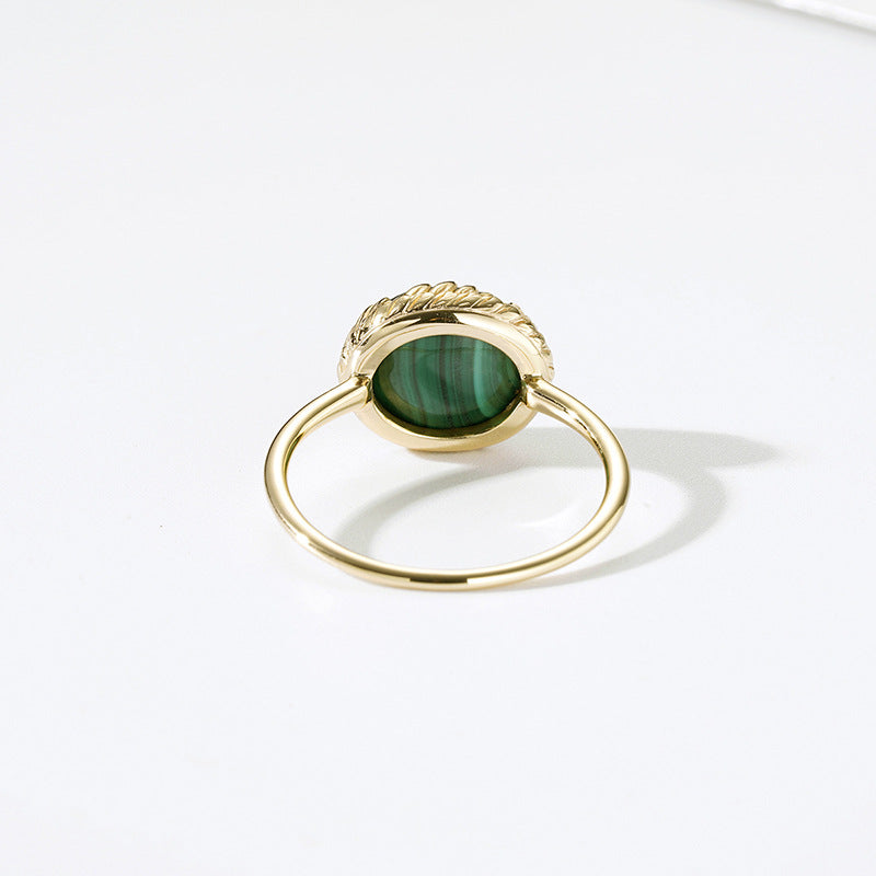 Leaf & Flower Adjustable Ring – Women’s Gold Plated