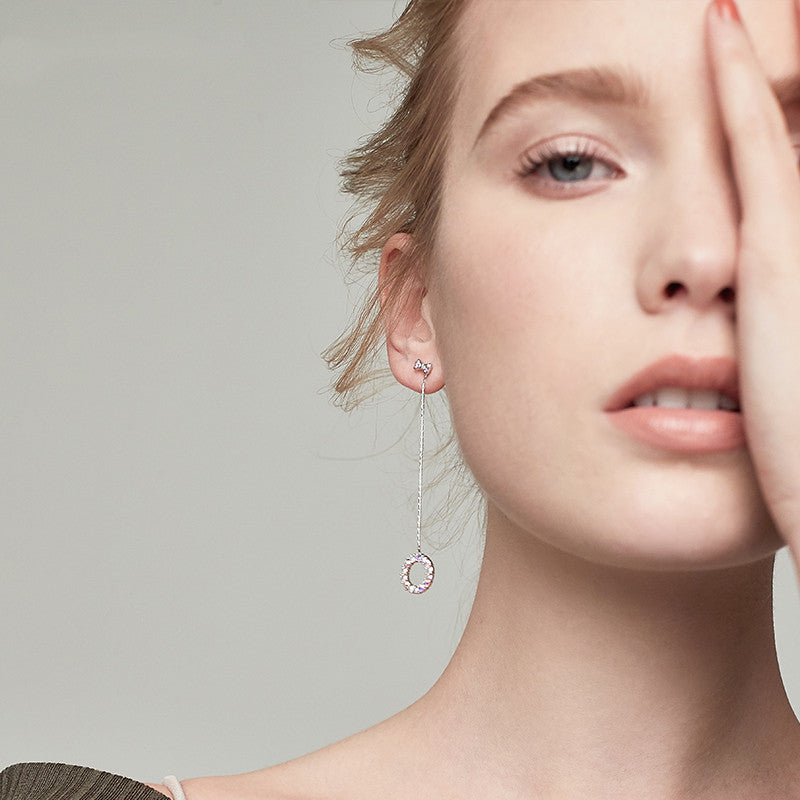 Long Forest Pendant Earrings – Gold & Silver Alloy