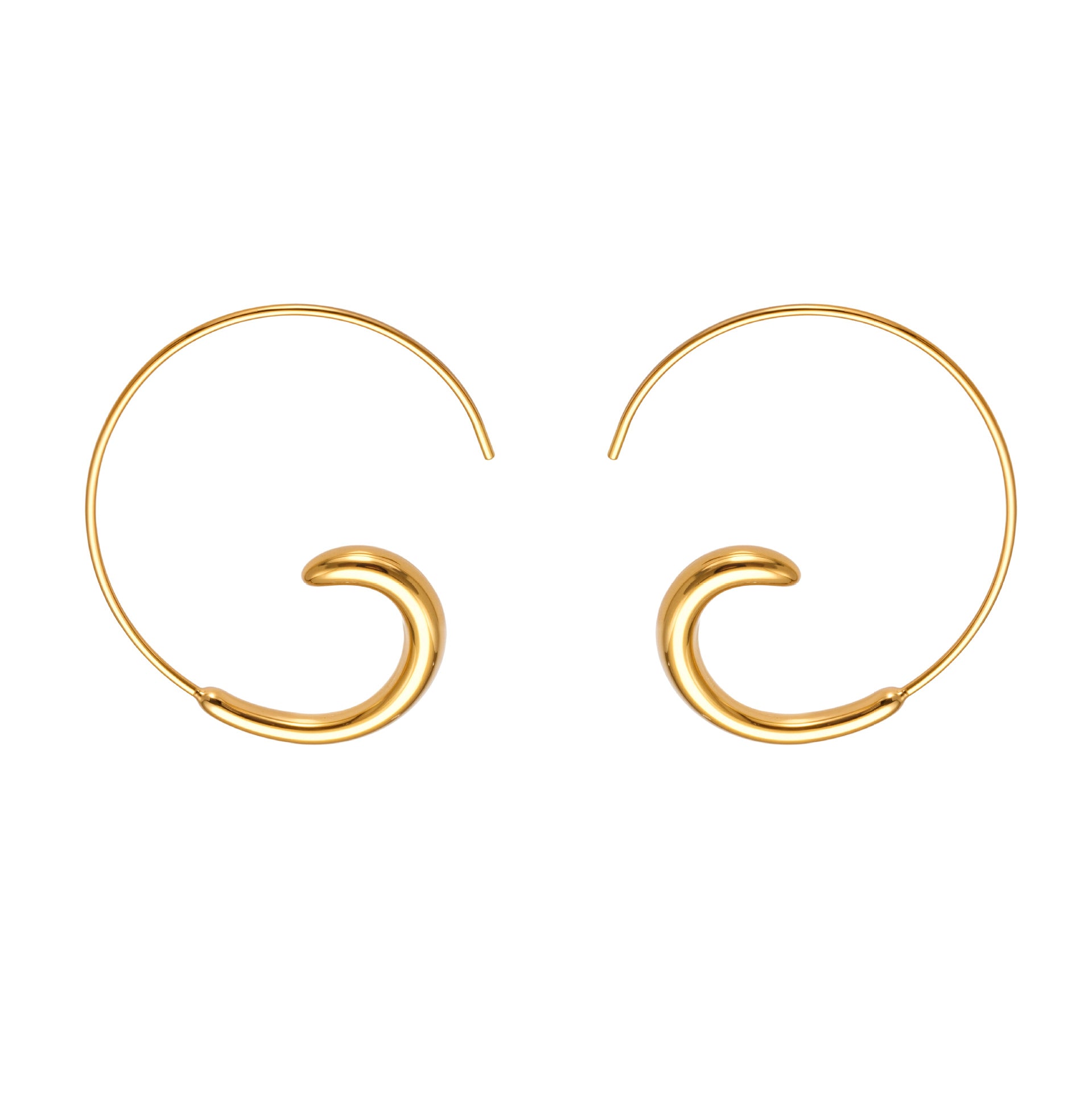18K Gold-Plated Stainless Steel Hoop Earrings — Refined Everyday Luxury