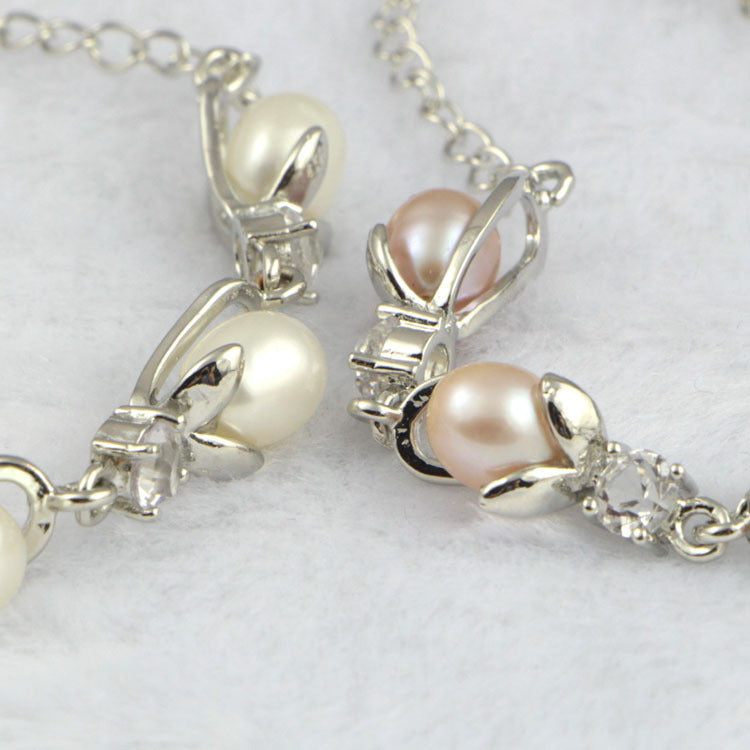 Crown Freshwater Pearl Bracelet – Korean Style, Women's Fine Jewelry