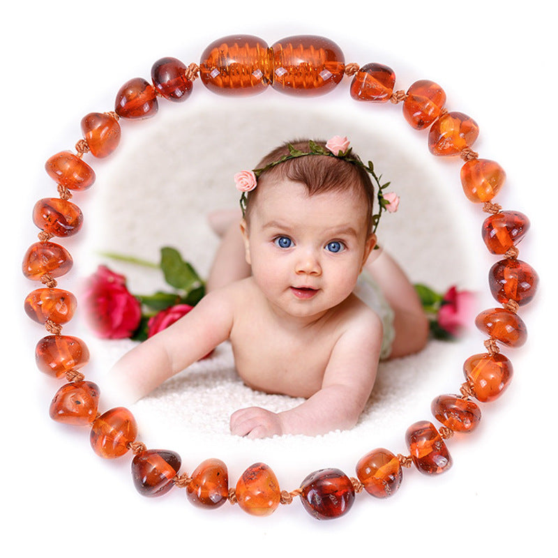 Children's Natural Amber Bracelet – Handcrafted Irregular Beads