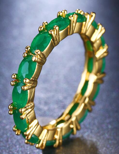 Gold-Plated T-Square Ring – Multi-Color Statement