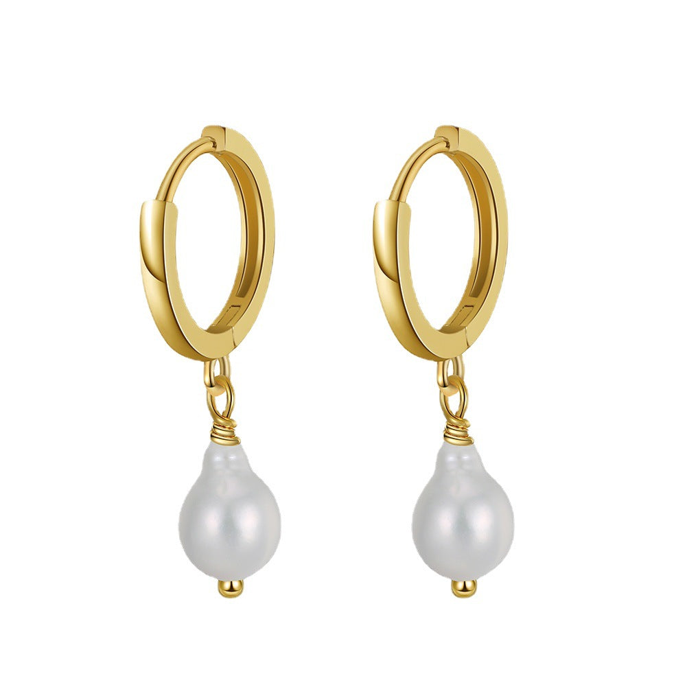 Elegant Pearl Drop Earrings – Luxury Minimalist Statement