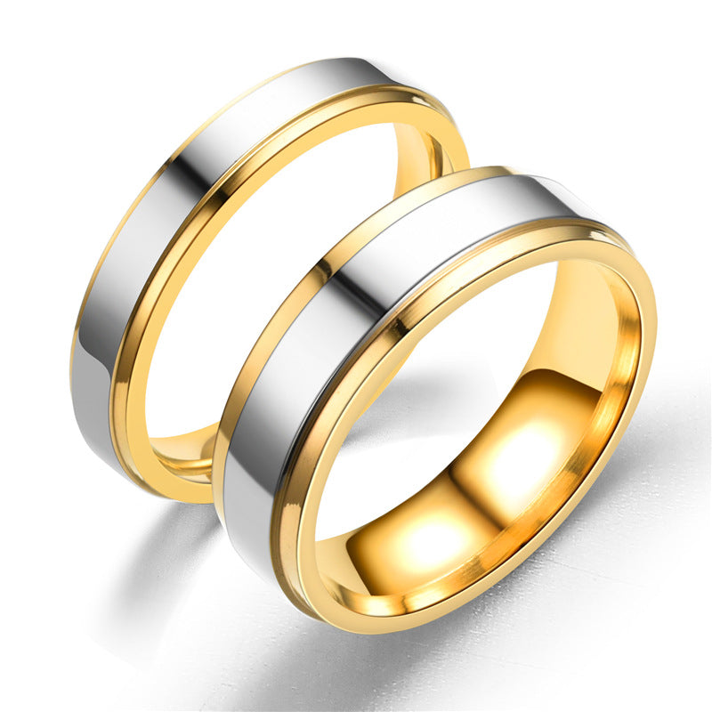 Gold Mirror Floral Couple Ring – His & Hers