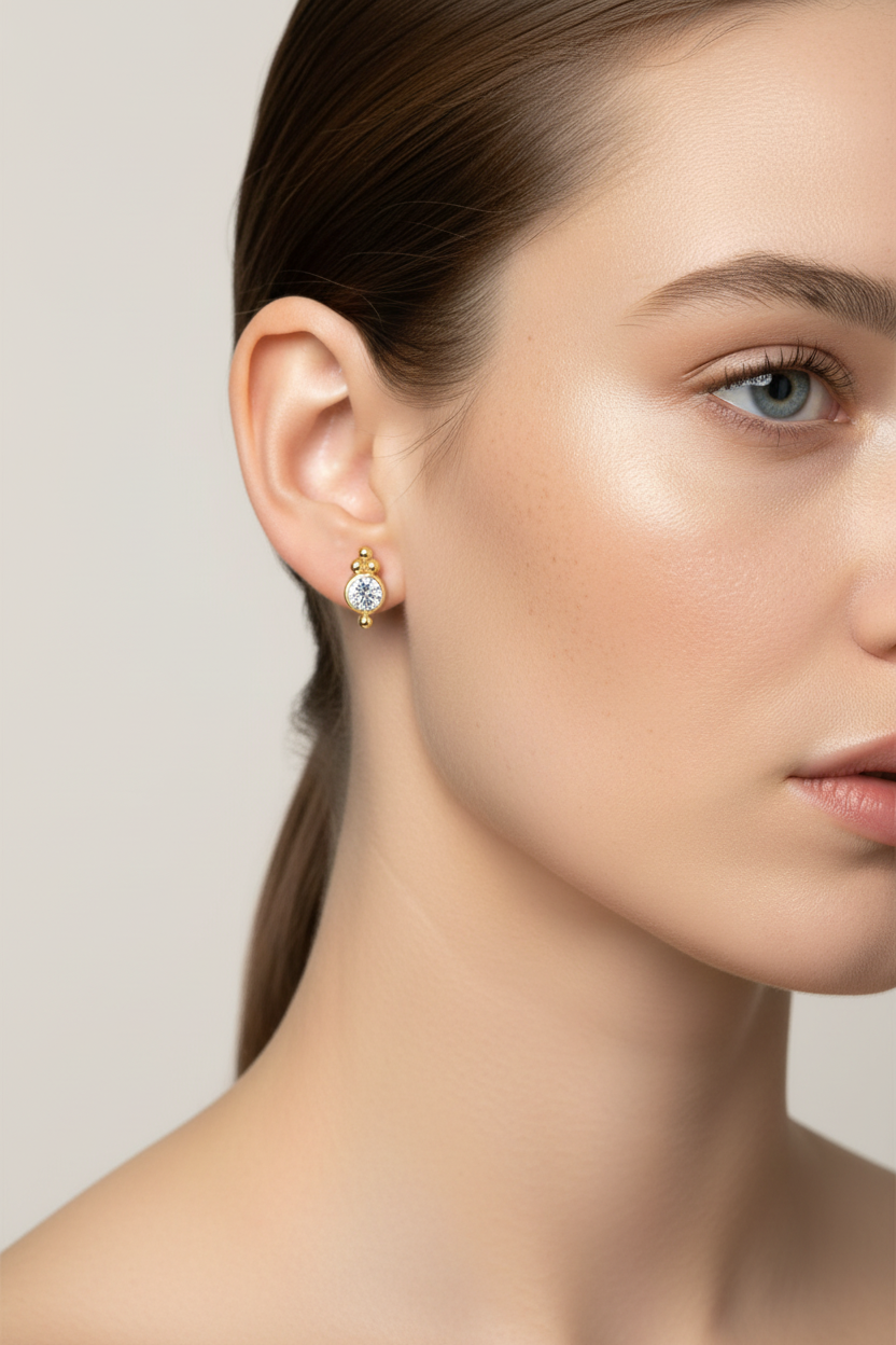 925 Sterling Silver Bezel Stud – Editorial