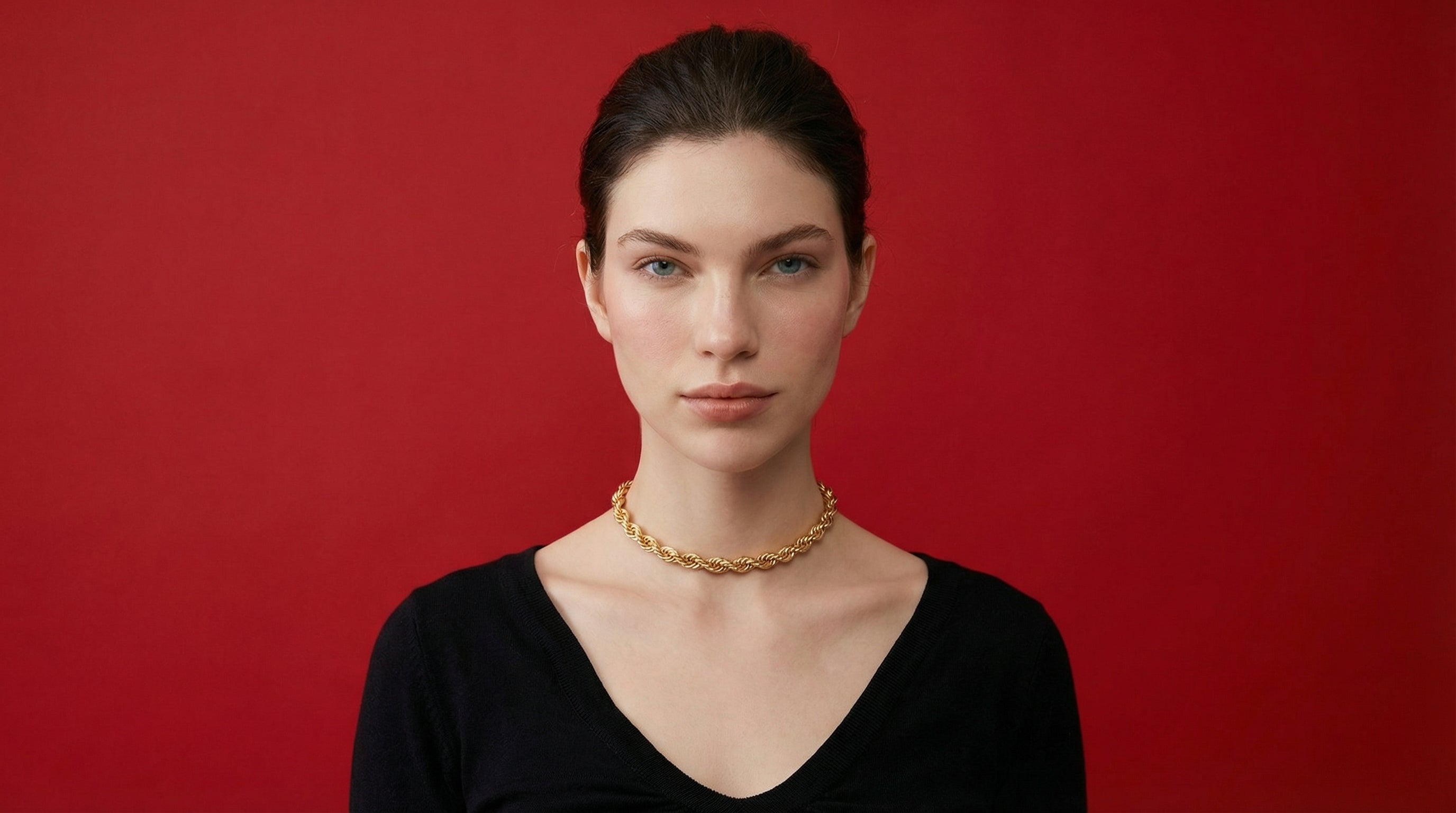 Luxury Gothic Twisted Chain Choker - Bold Statement Necklace