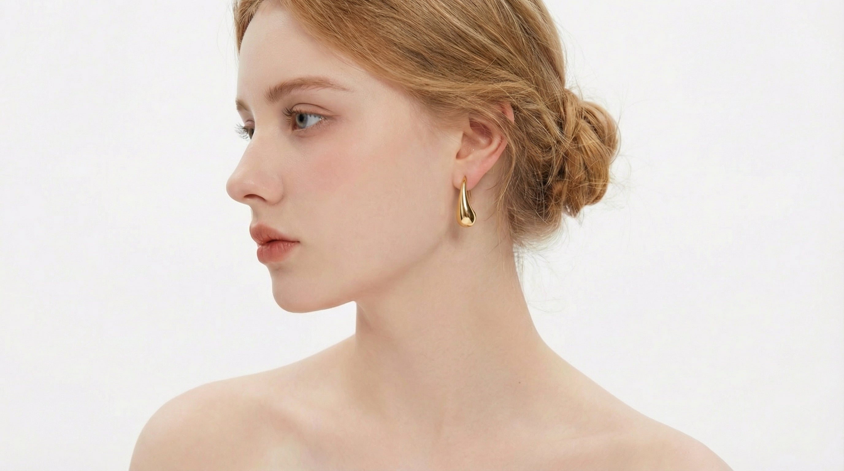 Gold Plated Sterling Silver Studs – Geometric Irregular Lines