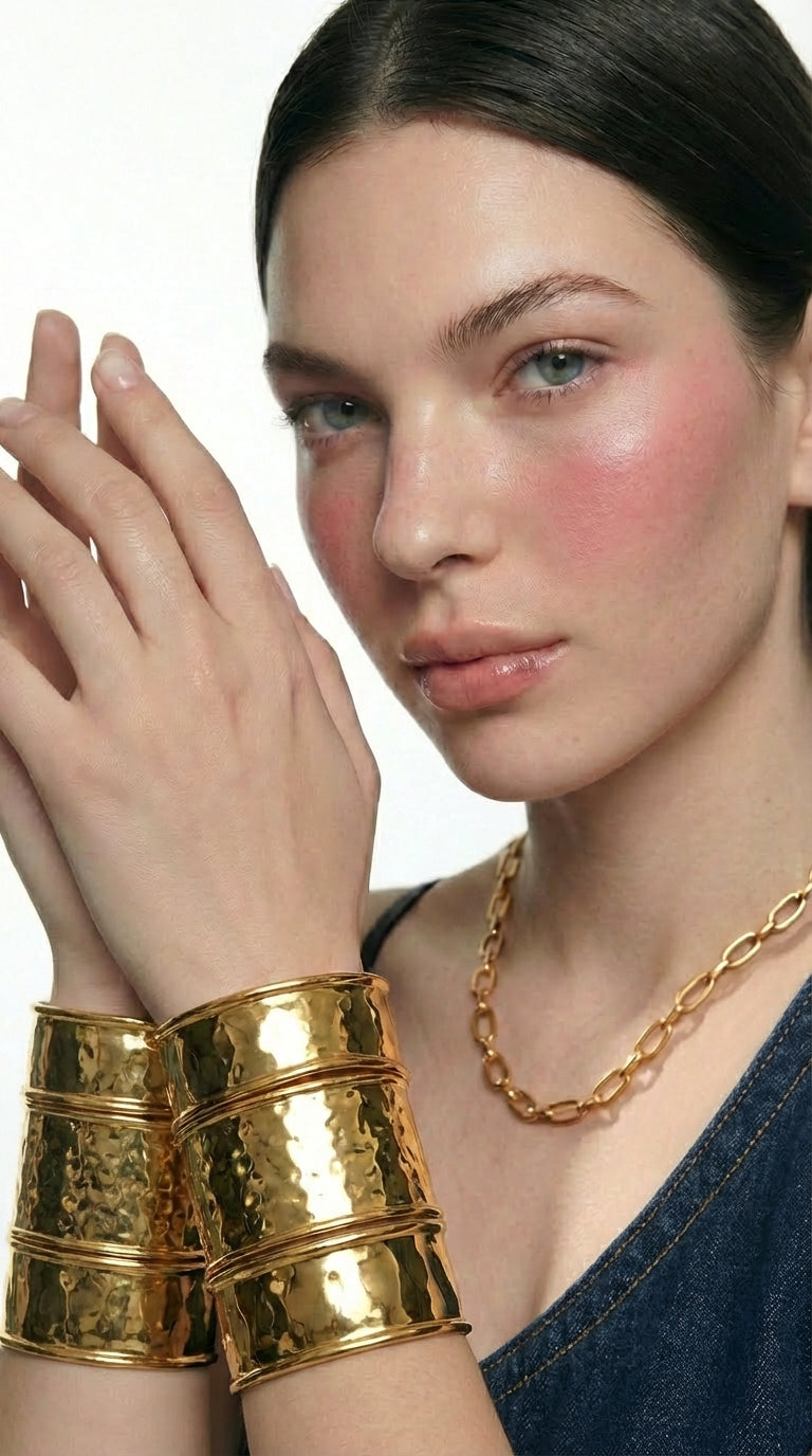 Exaggerated Gold Bracelet