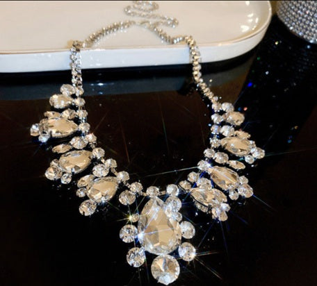 Crystal Rhinestone Statement Choker – Luxury Bridal Necklace