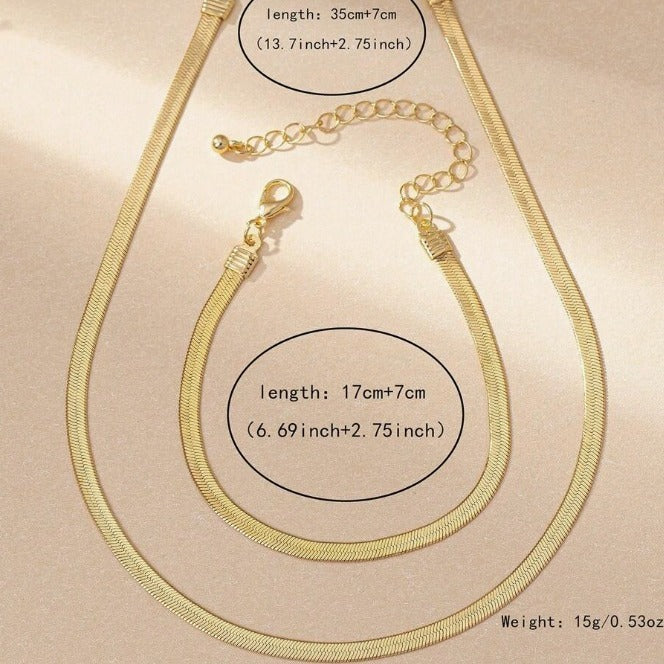 Women's Gold Necklace Set