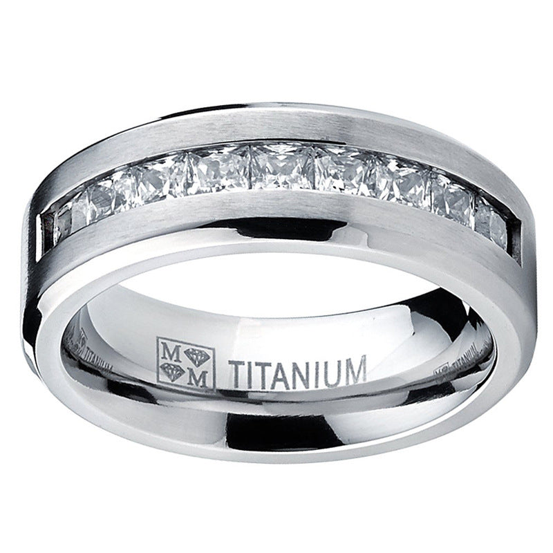 Titanium Luxury Diamond Ring