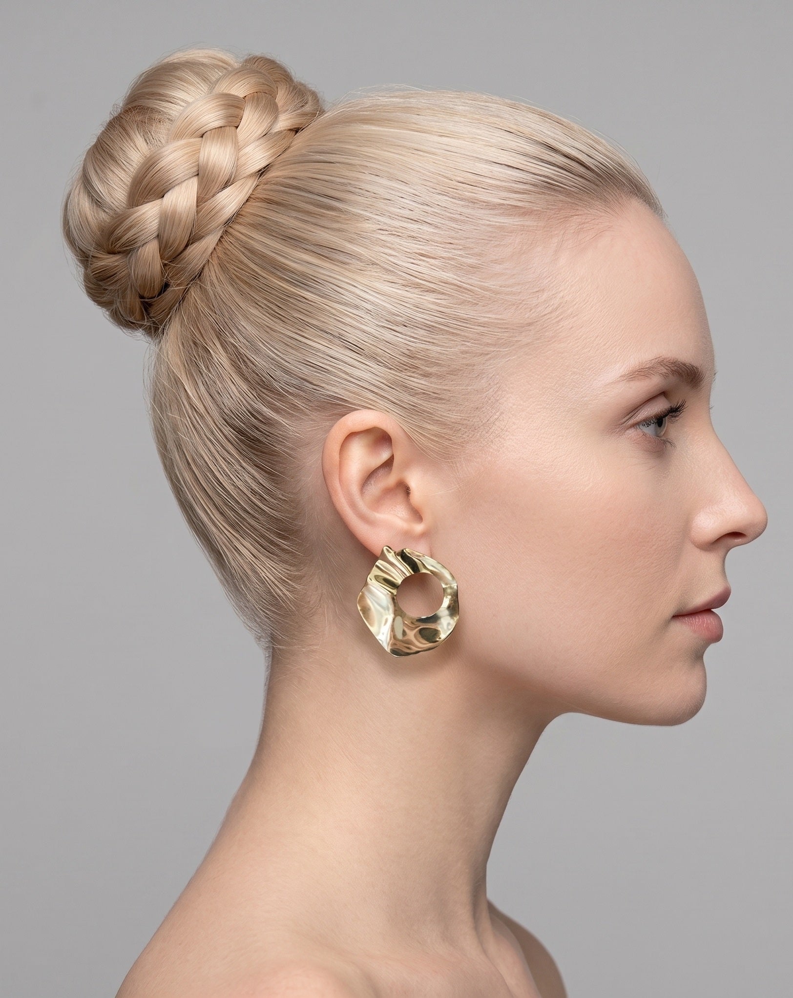 Irregular Waterdrop Stud Earrings – 925 Sterling Silver, Vintage Fashion, Gold & Silver