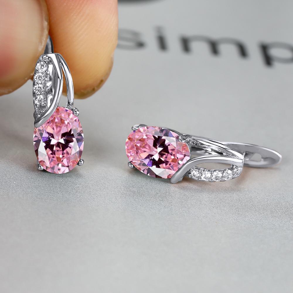 Champagne Gold Zircon Ear Clips – Diamond-Cut Copper Huggie Earrings for Women