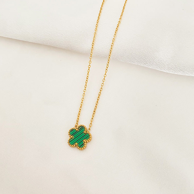 Botanical Bloom Titanium Jewelry Set — Necklace, Bracelet & Earrings