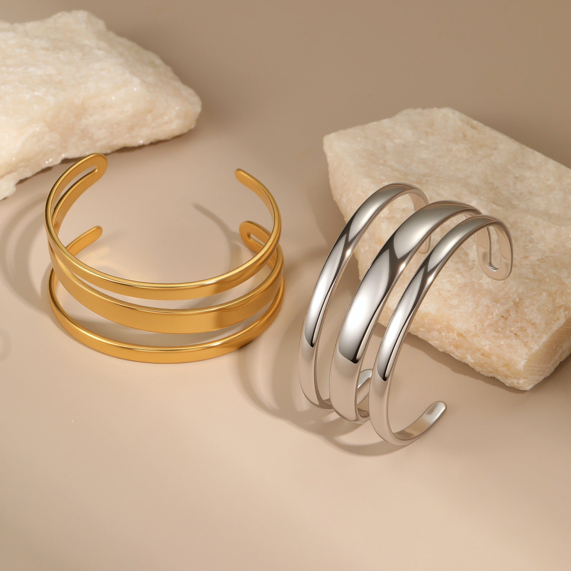 Stainless Steel Simple Opening Bracelet