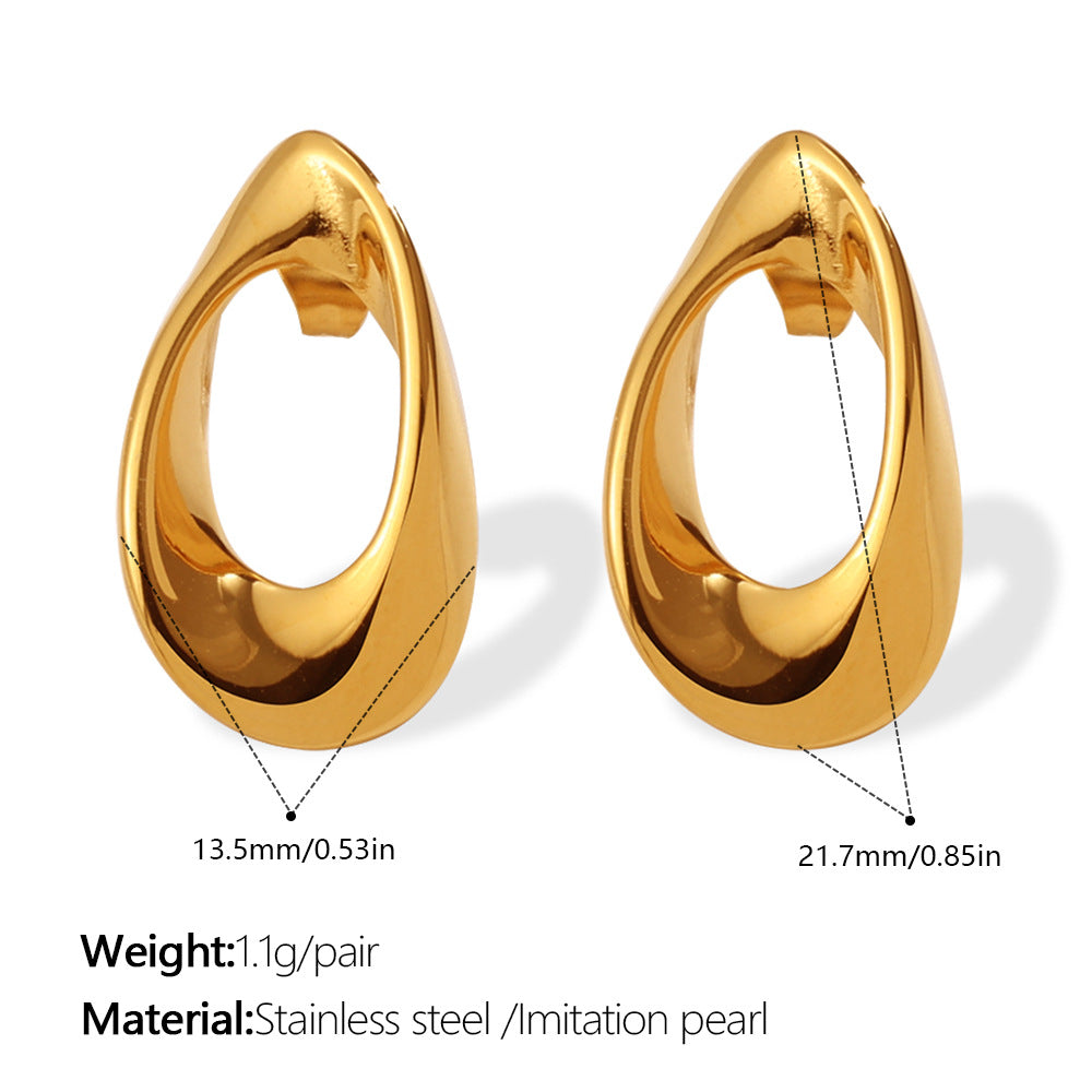 18K Gold-Plated Irregular Hoop Earring