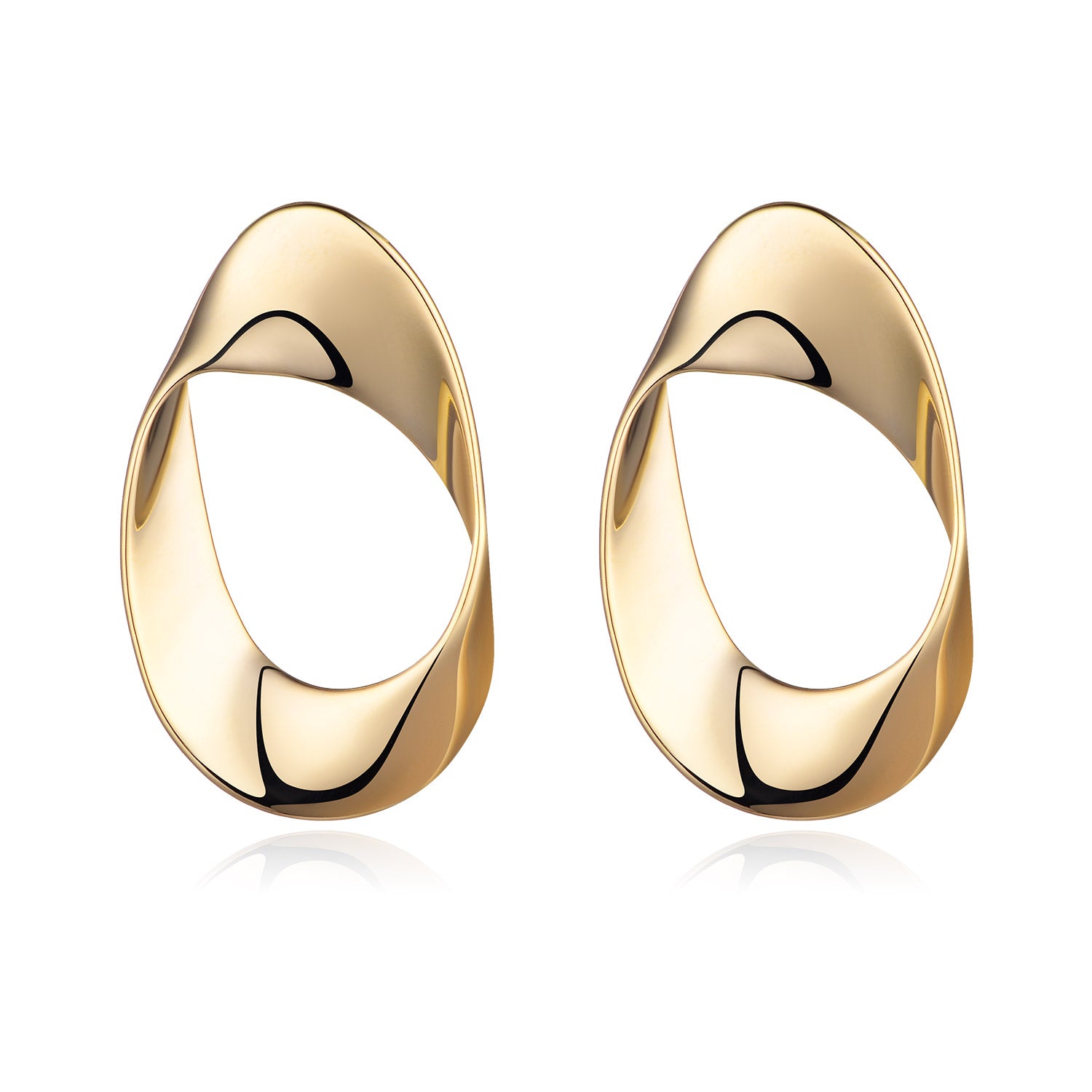 Irregular Circle Geometric Stud Earring – European Minimalist