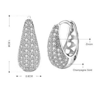 Gold Openwork Zircon Ear Clips – Pavé CZ Huggies