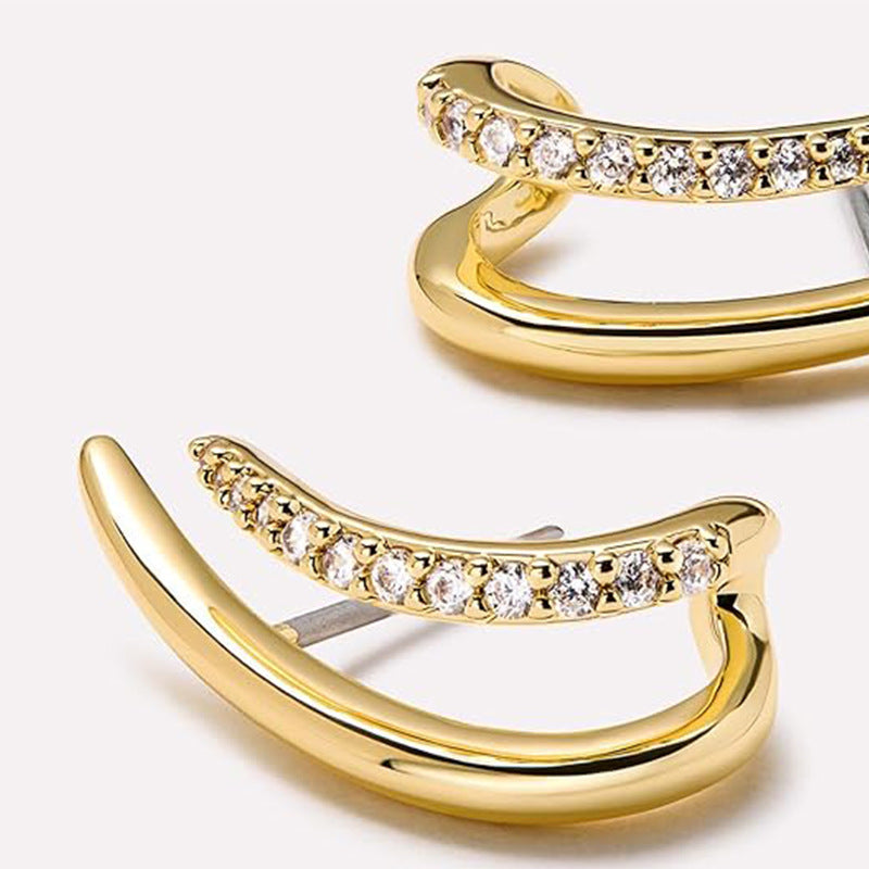 14K Gold Diamond Ear Cuff