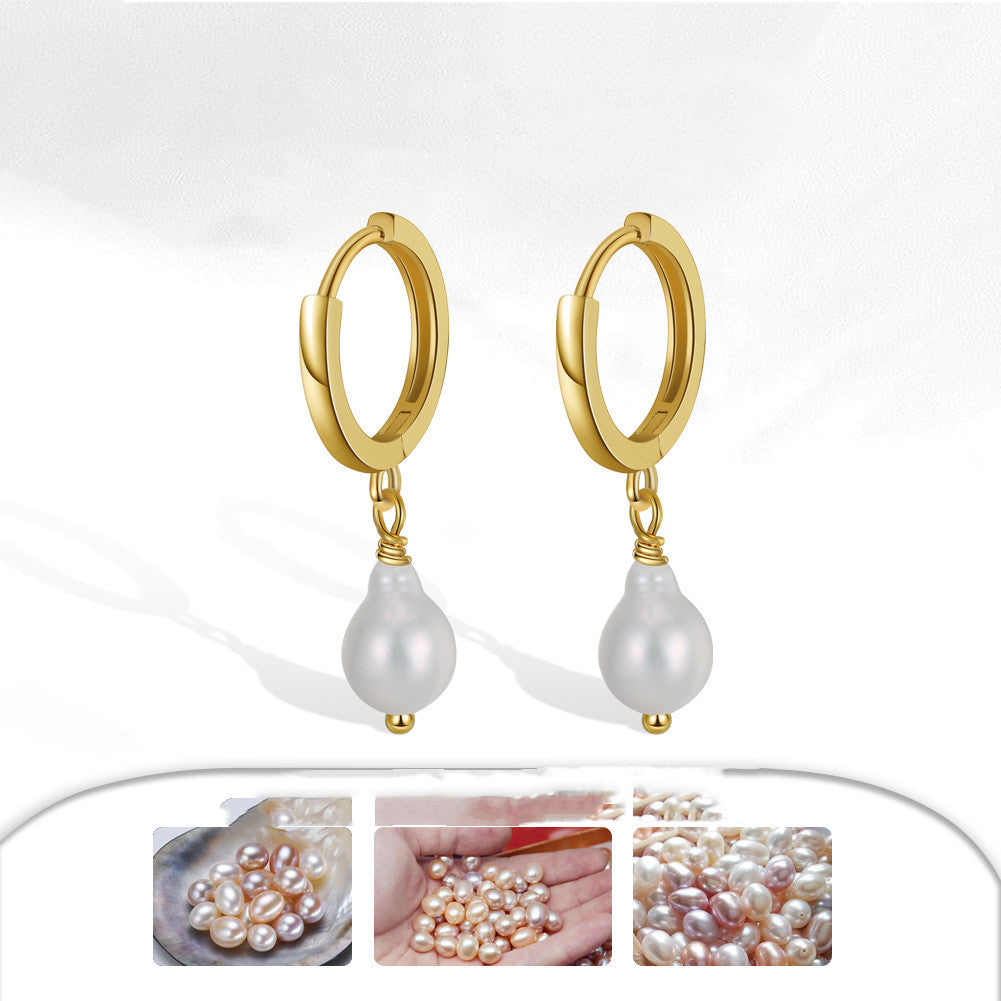 Elegant Pearl Drop Earrings – Luxury Minimalist Statement