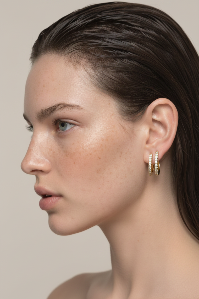14K Gold Diamond Ear Cuff