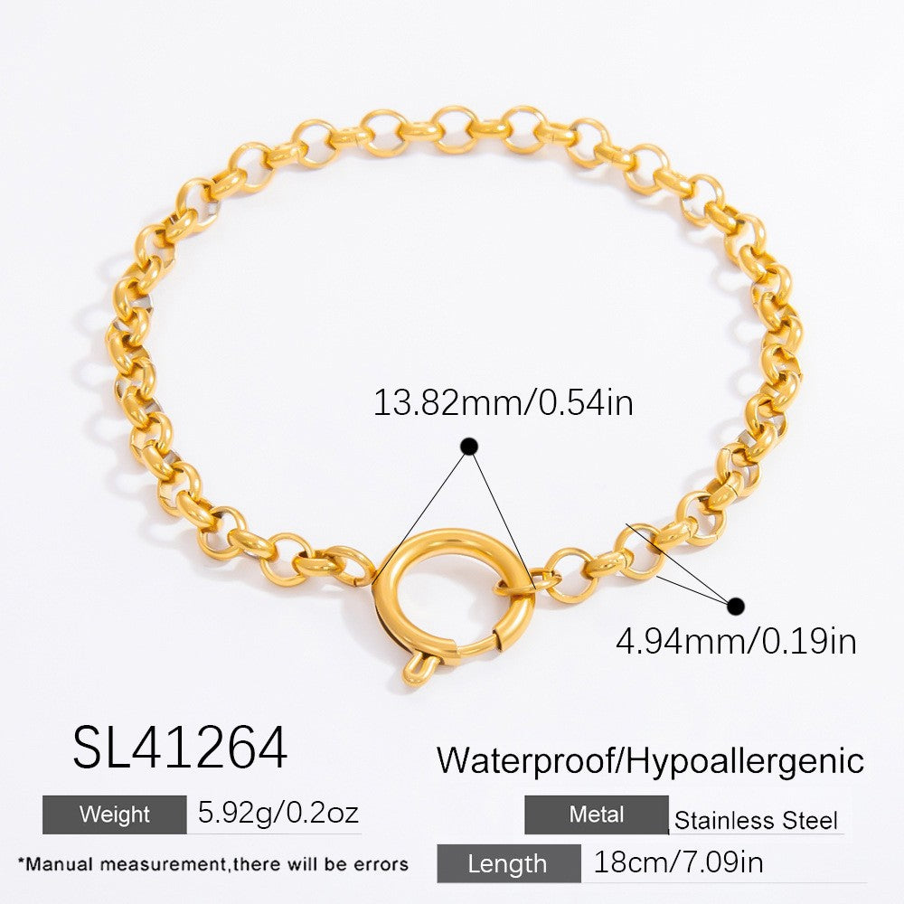 Handmade 18K Gold Necklace – Layered Chain Statement Piece