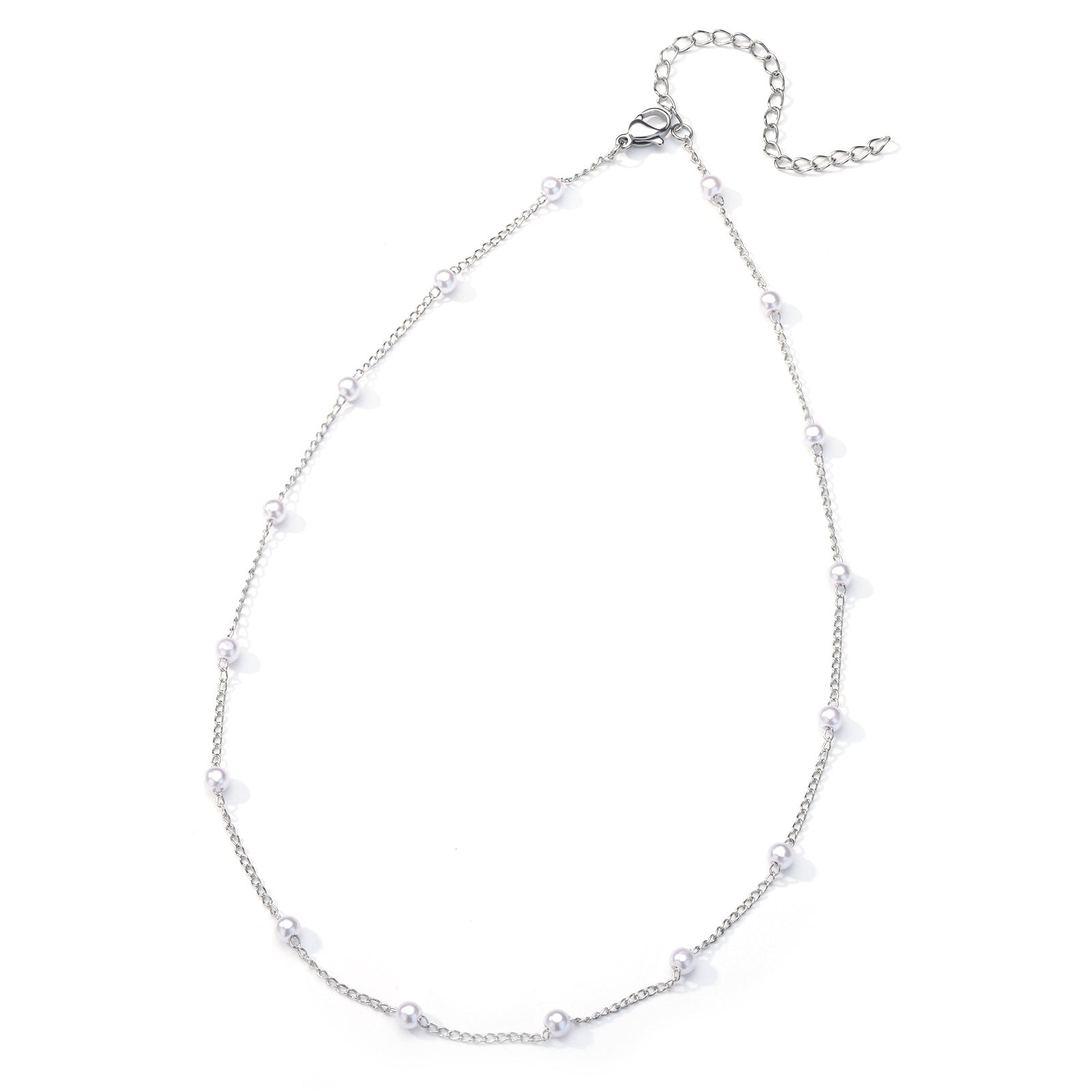 Gold Beaded Snake Chain Necklace – 18K Gold-Plated Stainless Steel, Minimalist, Women's