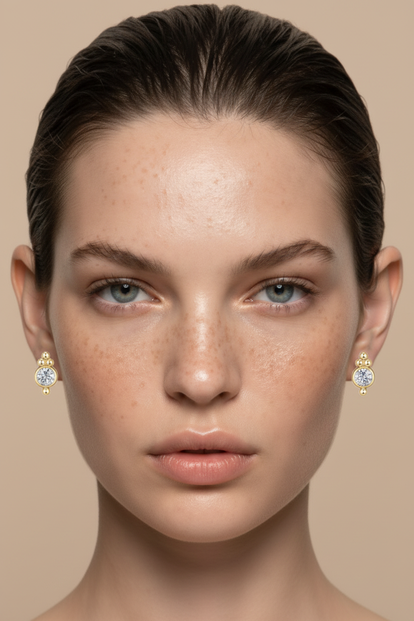 925 Sterling Silver Bezel Stud Earrings – Frontal Editorial