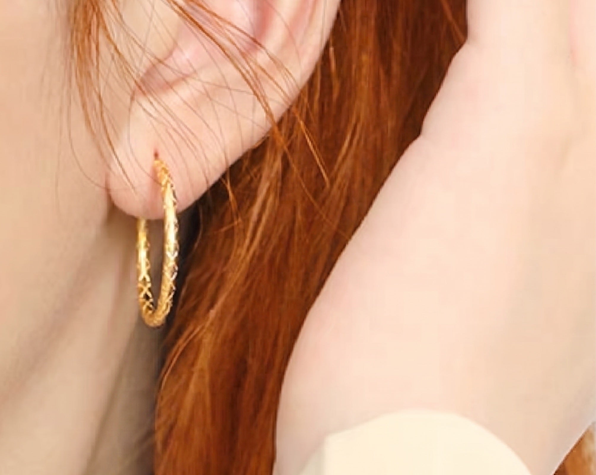 18K Gold-Plated Rhombus Hoop Earrings — Classic Everyday Luxury