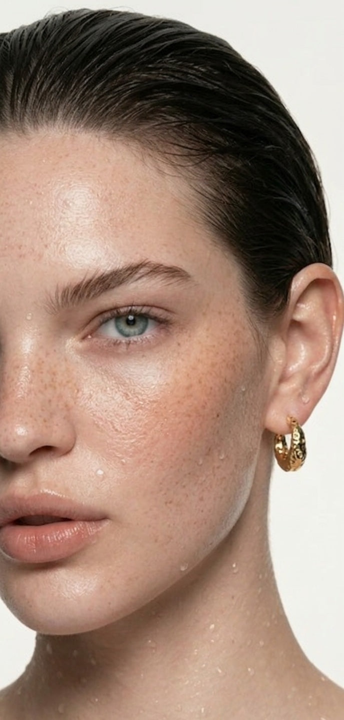 Croissant Hoop Earrings – Gold & Silver Finish